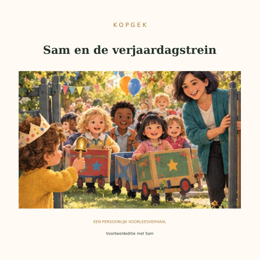 Omslag van het Verjaardagsboek met Sam